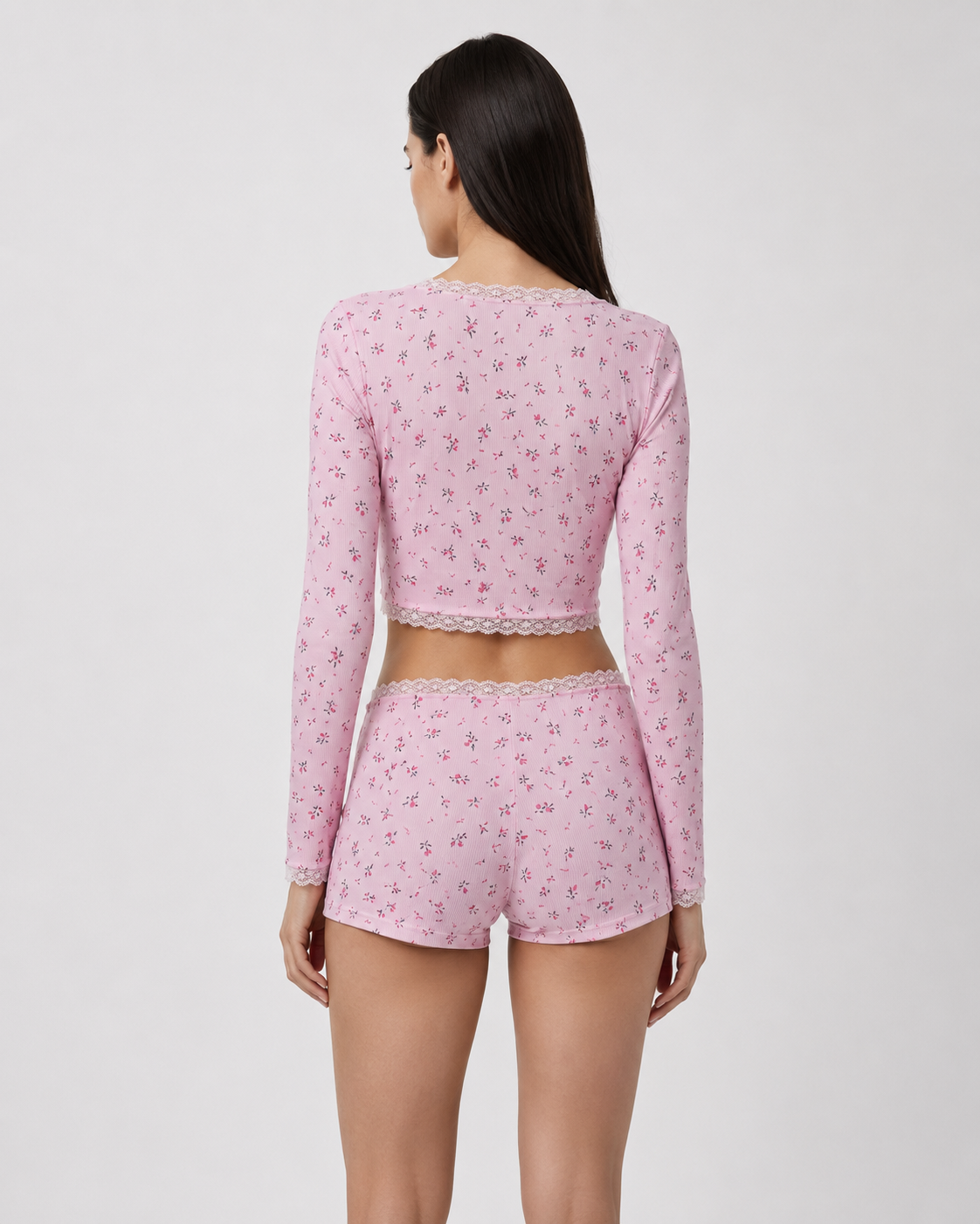 Floral Soft Girl Pajama Set