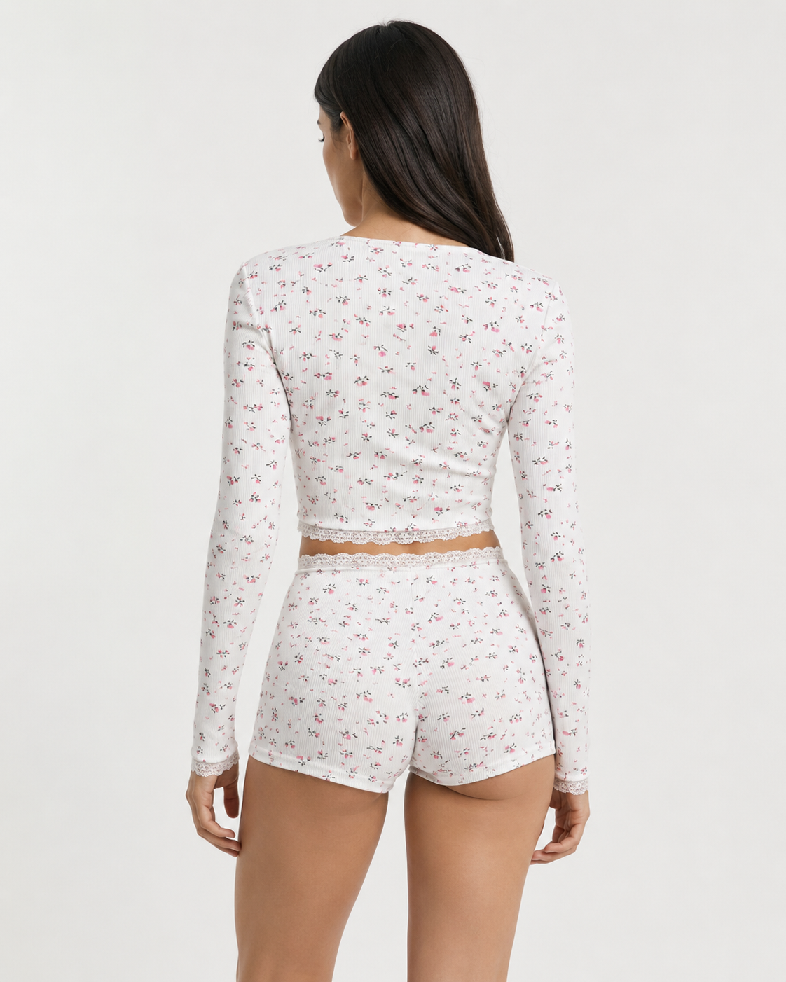 Floral Soft Girl Pajama Set