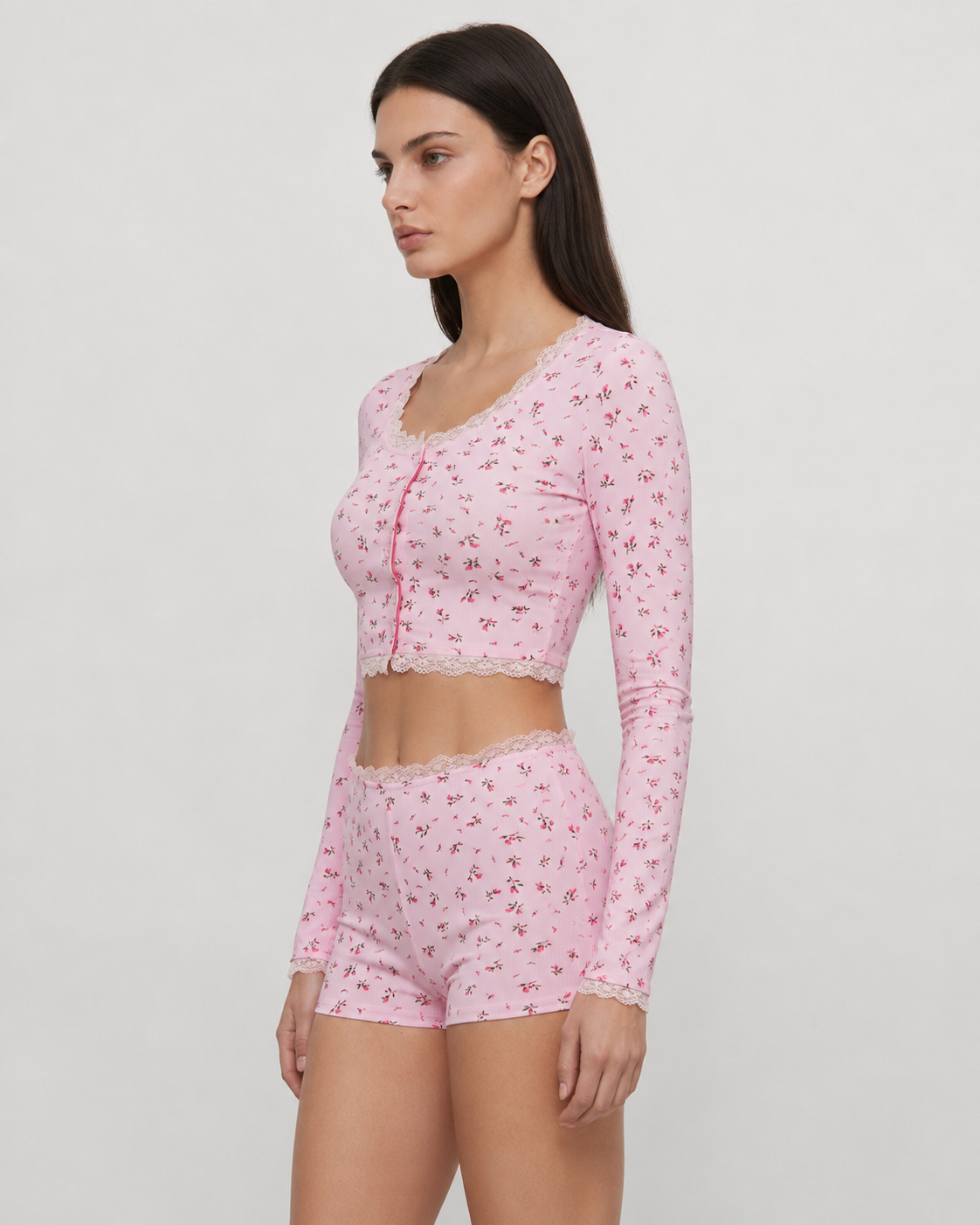 Floral Soft Girl Pajama Set