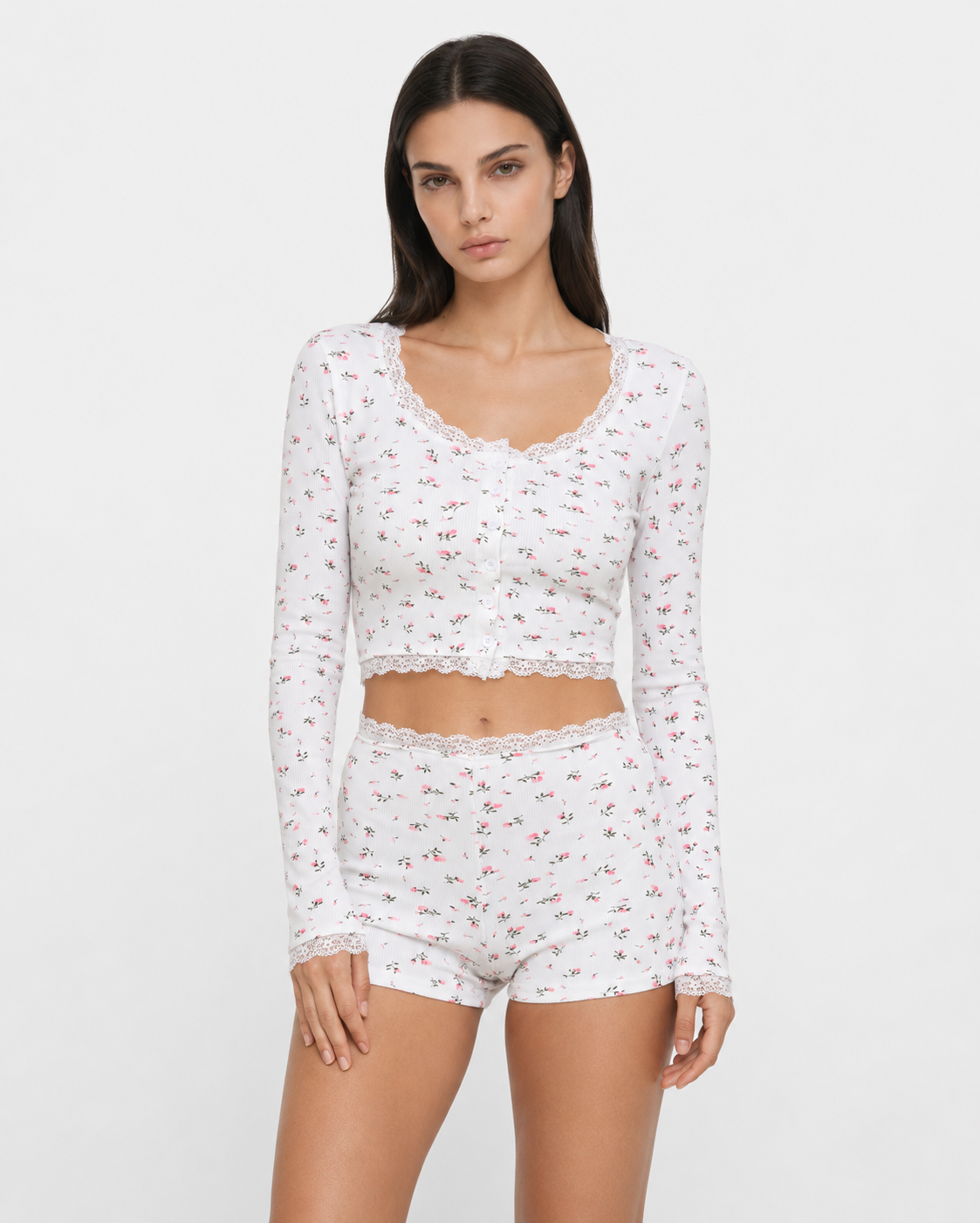 Floral Soft Girl Pajama Set
