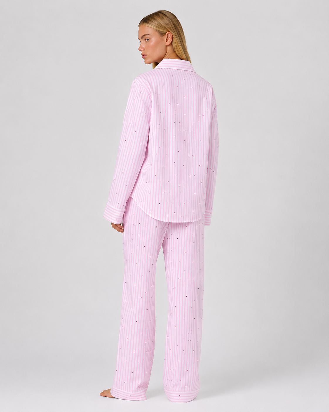 Sweetheart Striped Pajama Set