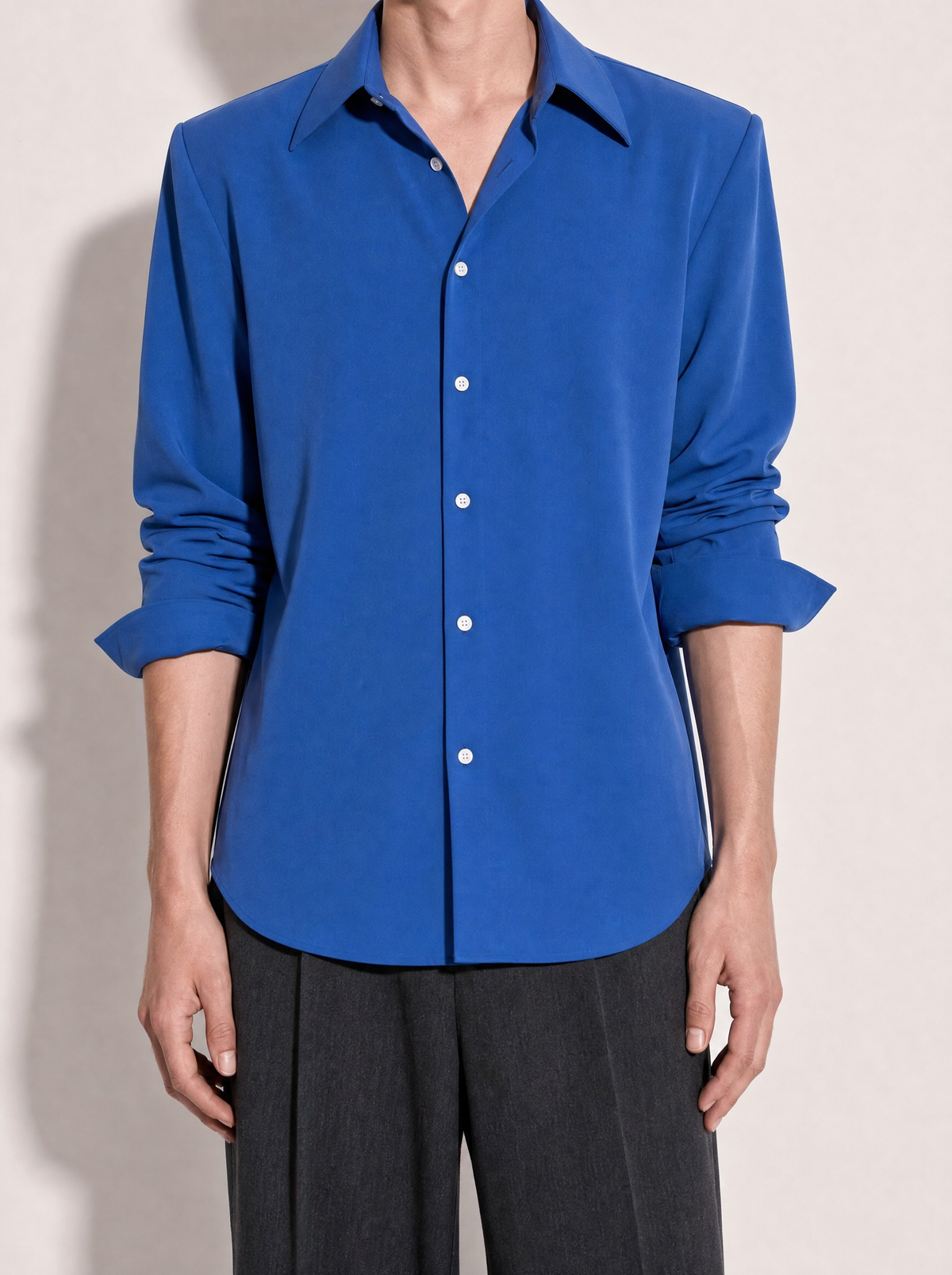 Jhon Structured Shoulder Padded Button-Up Shirt