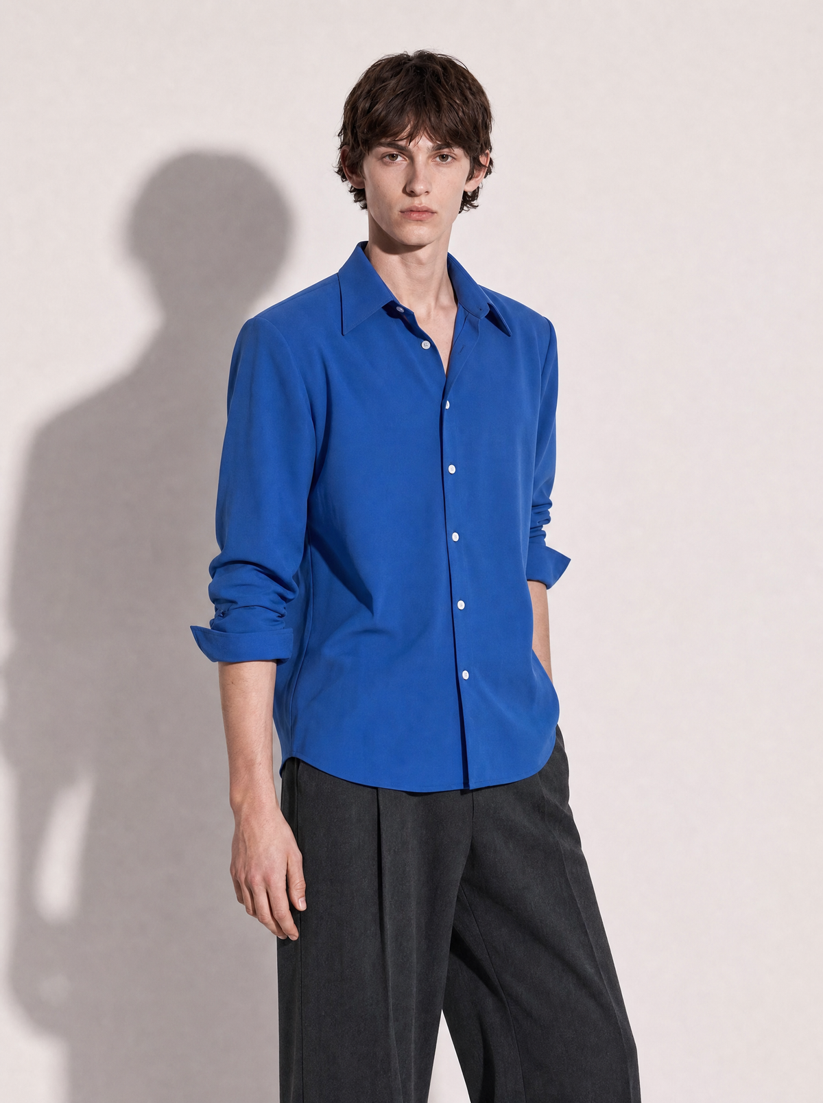 Jhon Structured Shoulder Padded Button-Up Shirt