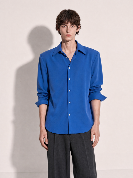 Jhon Structured Shoulder Padded Button-Up Shirt