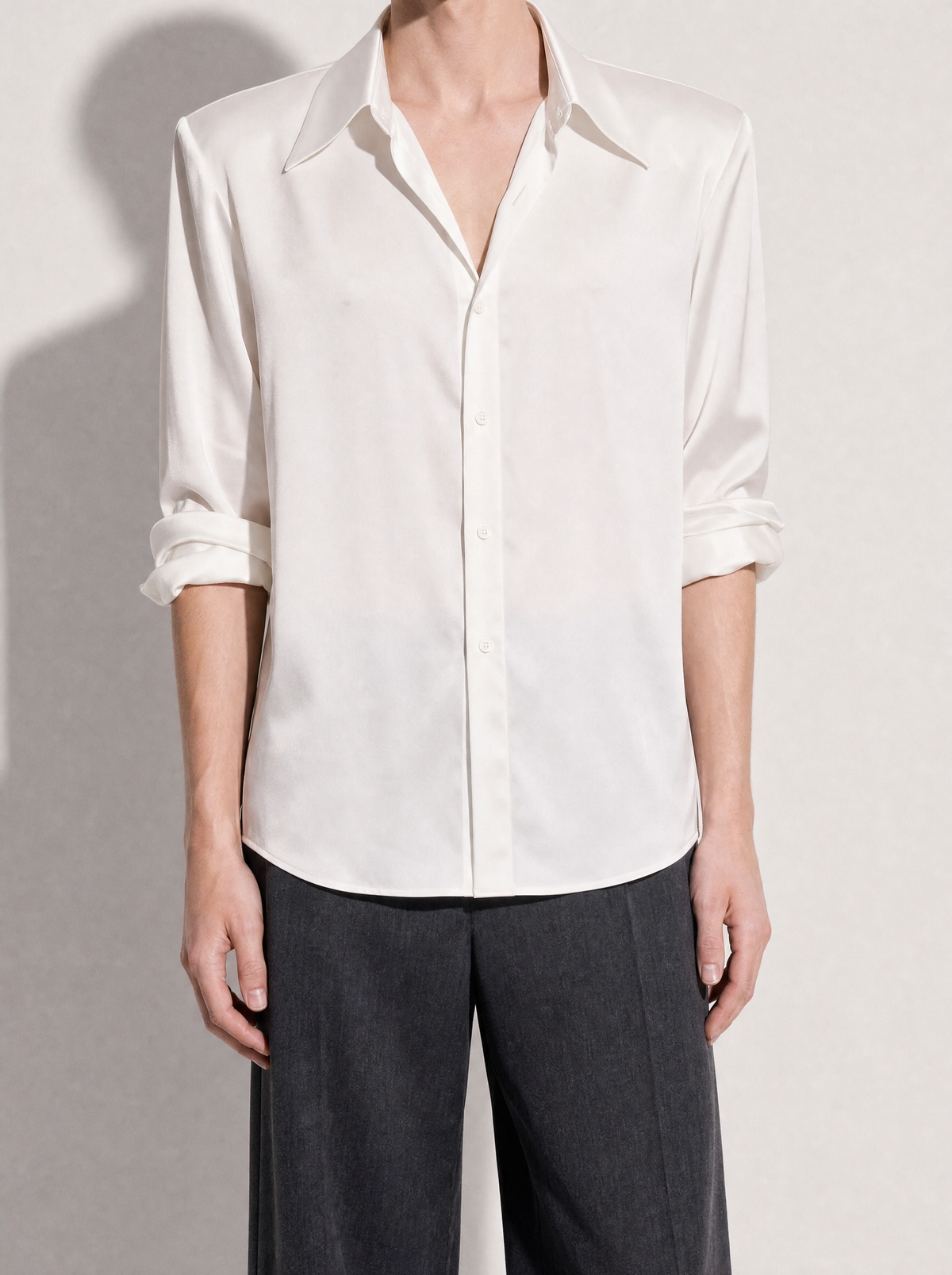Jhon Structured Shoulder Padded Button-Up Shirt