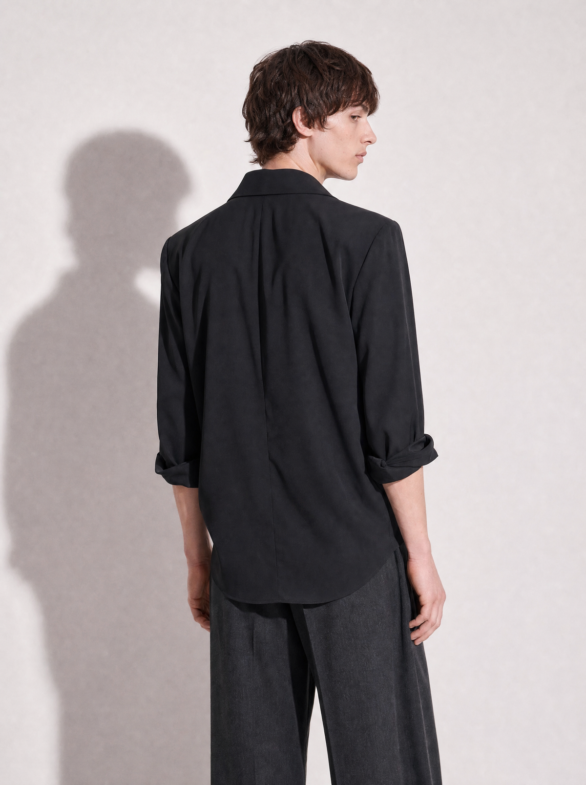 Jhon Structured Shoulder Padded Button-Up Shirt