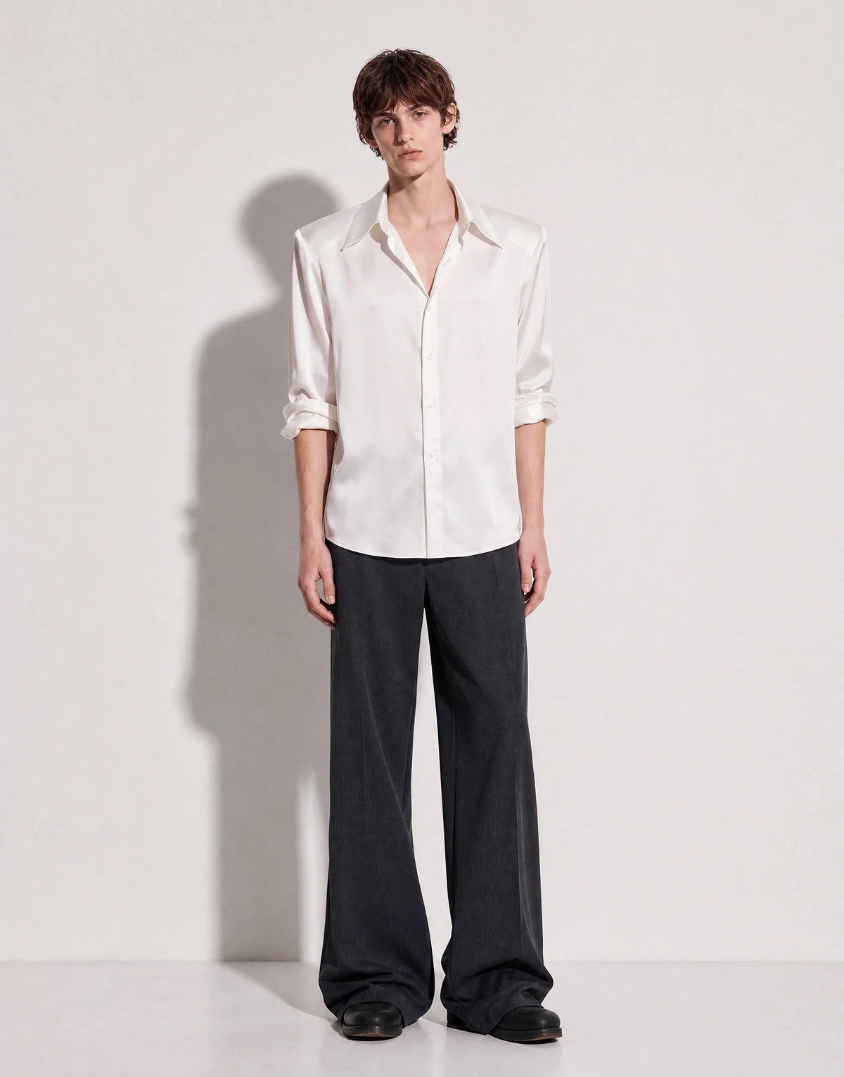 Jhon Structured Shoulder Padded Button-Up Shirt