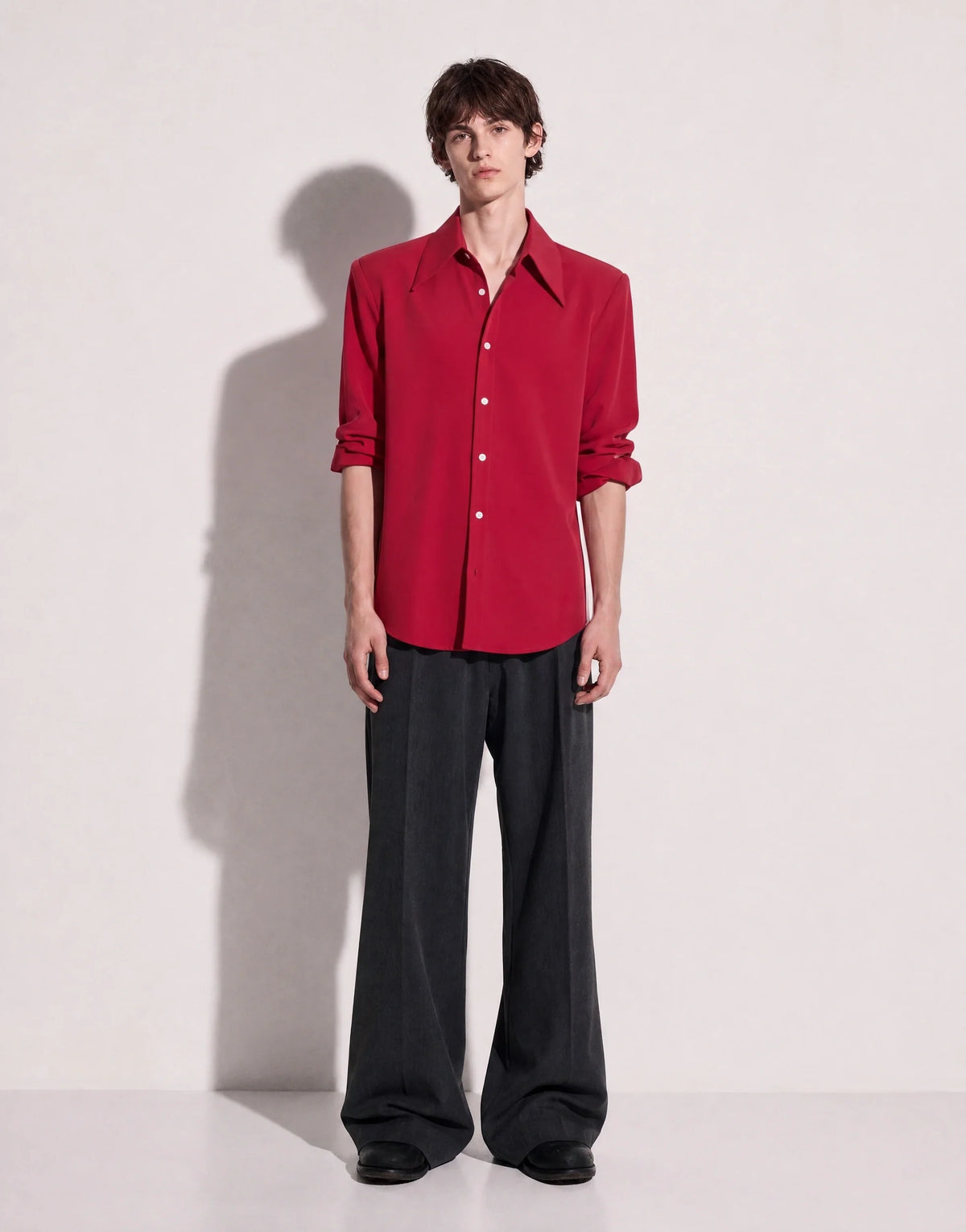 Jhon Structured Shoulder Padded Button-Up Shirt