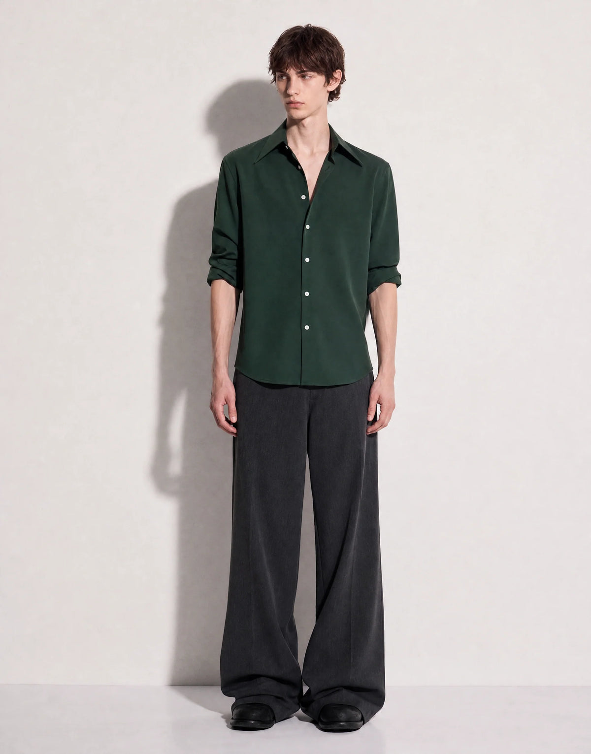 Jhon Structured Shoulder Padded Button-Up Shirt