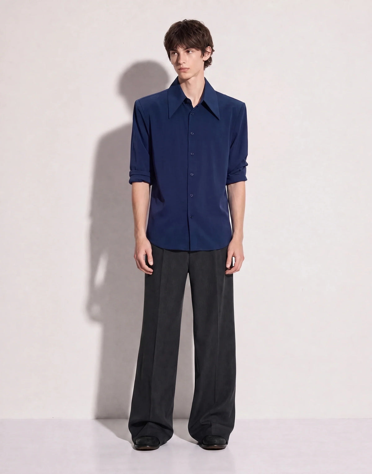 Jhon Structured Shoulder Padded Button-Up Shirt