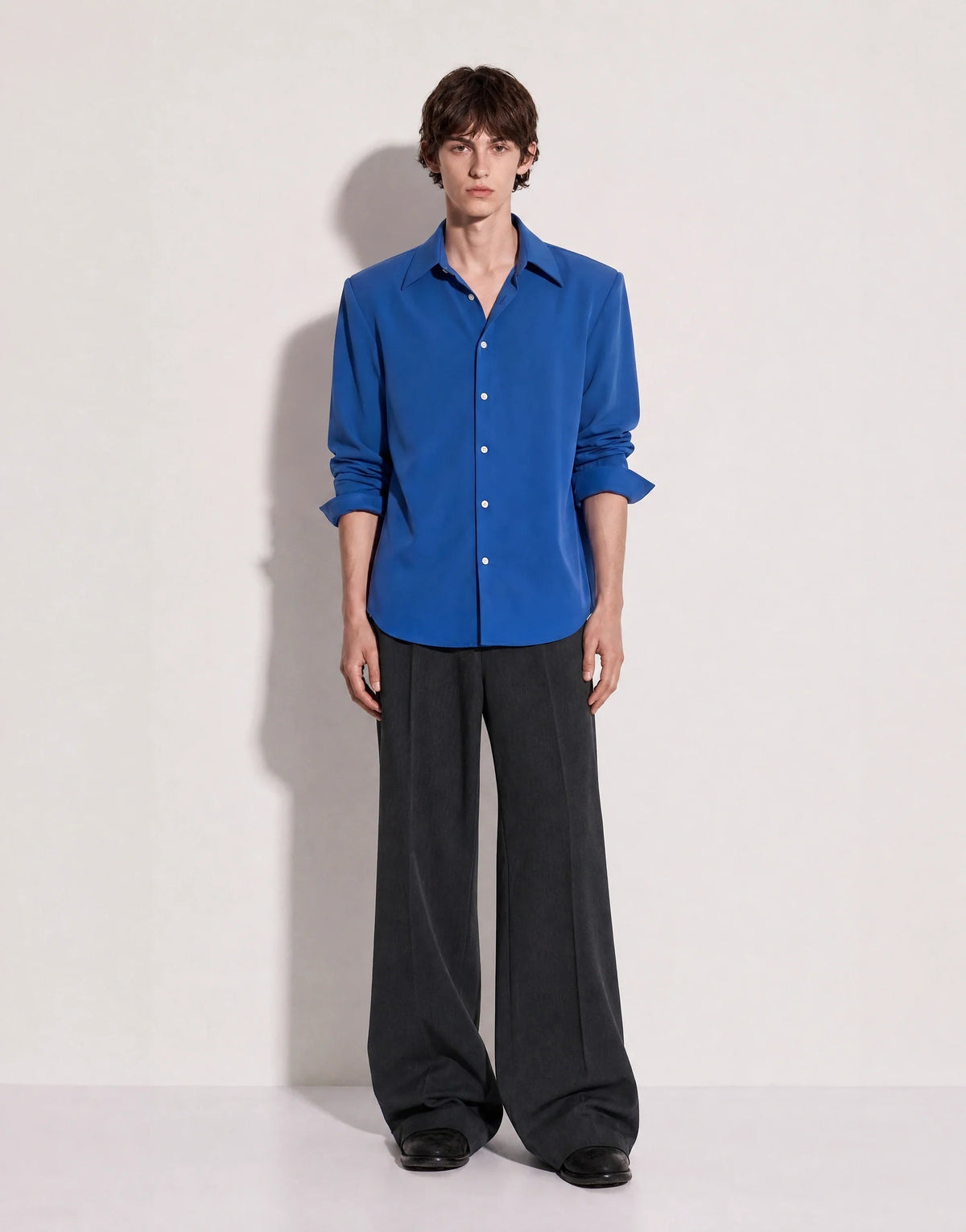 Jhon Structured Shoulder Padded Button-Up Shirt