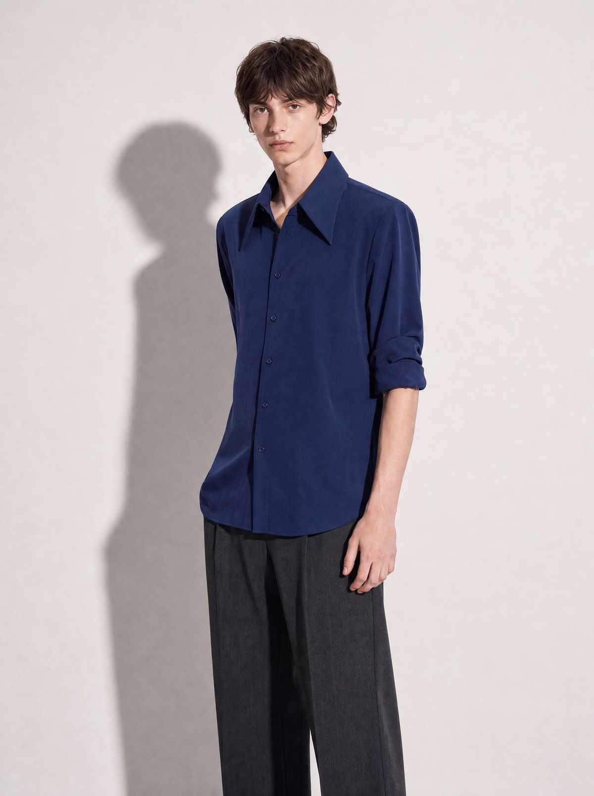 Jhon Structured Shoulder Padded Button-Up Shirt