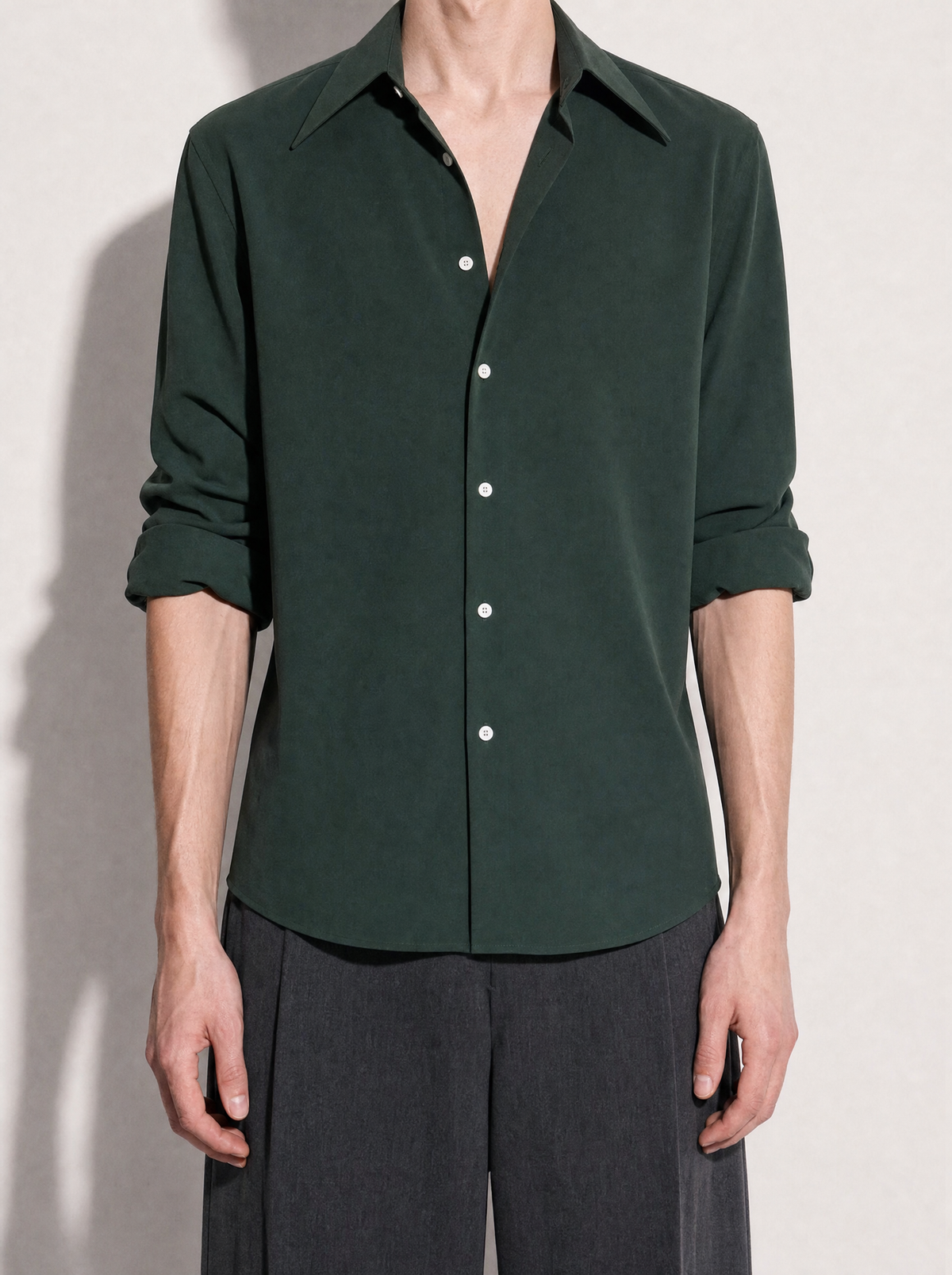 Jhon Structured Shoulder Padded Button-Up Shirt