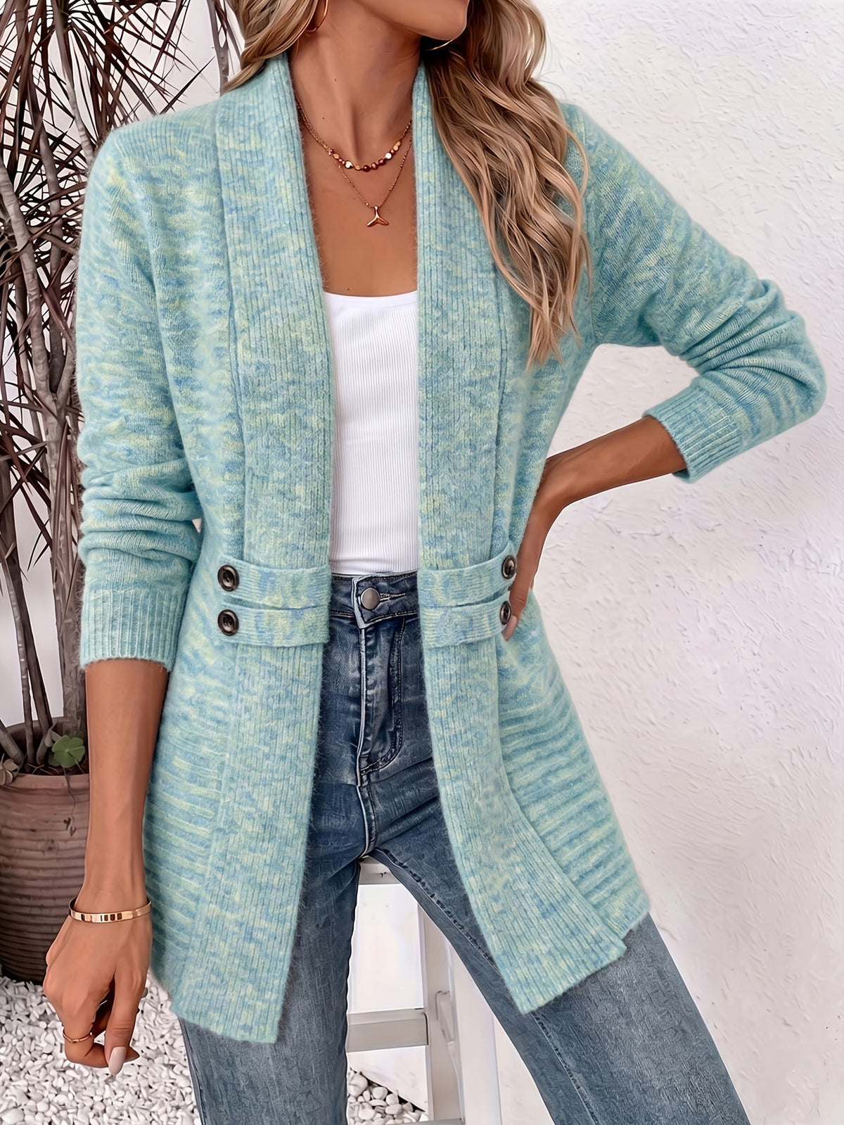 Xalviere | Elegant Women's Cardigan - Open Front & Fitted Waist